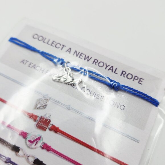 NWT Effy Royal Caribbean Rope Cruise Ship Blue Adjustable Bracelet - Picture 2 of 3